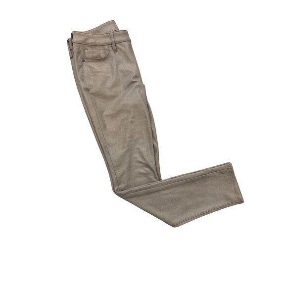 Chico's Women's Tan Faux SuedeFly Front Jeggings Size 0/4 NWT